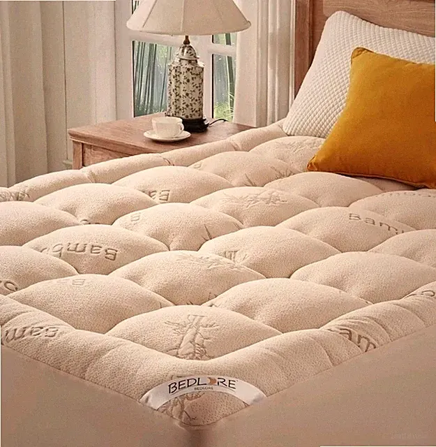 Queen Mattress Topper Viscose Derived from Bamboo, Thick Pillow Top Mattress Pad