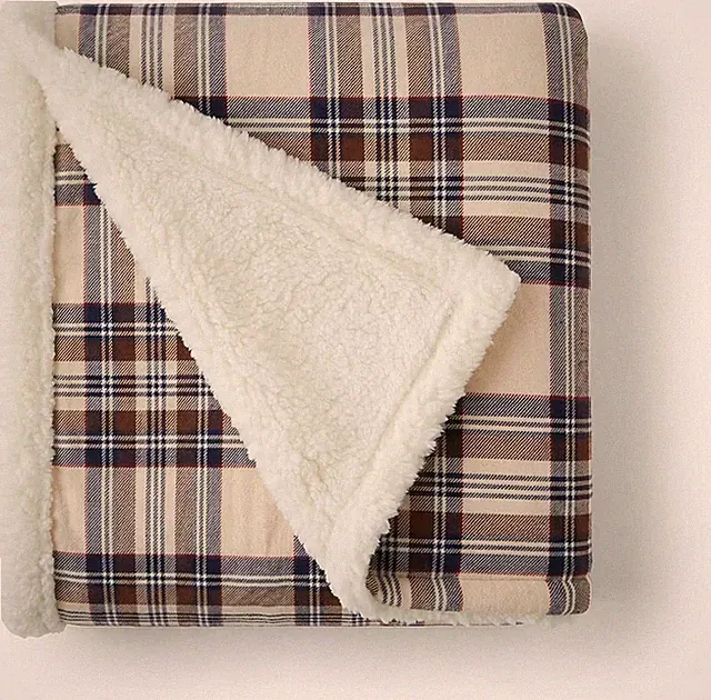 Sherpa Throw Blanket for Couch 50X60 – Ultra Soft Reversible Fleece & Plush Sh